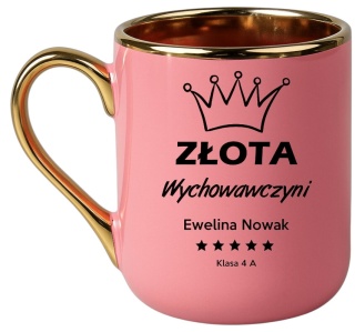 Kubek PREMIUM prezent dla NAUCZYCIELKI WYCHOWAWCZYNI PEDAGOGA z imieniem
