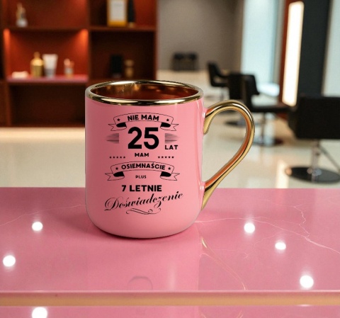 Kubek PREMIUM prezent na URODZINY 25 LAT oryginalny upominek z dedykacją
