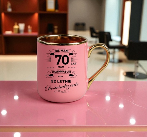 Kubek PREMIUM prezent na URODZINY 70 LAT oryginalny upominek z dedykacją