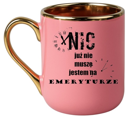 Kubek PREMIUM śmieszny prezent dla EMERYTKI EMERYTA koniec pracy Emerytura