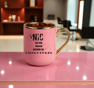 Kubek PREMIUM śmieszny prezent dla EMERYTKI EMERYTA koniec pracy Emerytura