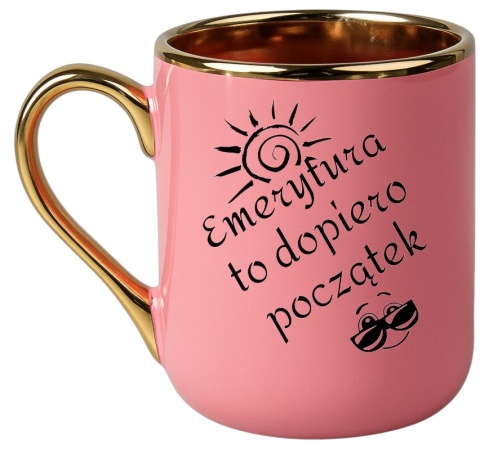 Kubek PREMIUM śmieszny prezent dla EMERYTKI EMERYTA koniec pracy Emerytura