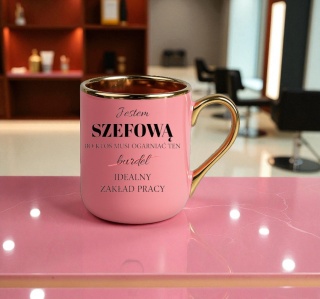 Kubek PREMIUM śmieszny prezent dla SZEFOWEJ KIEROWNICZKI Pani PREZES