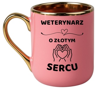 Kubek PREMIUM z dedykacją wyjątkowy elegancki prezent dla WETERYNARZA