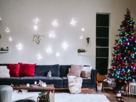 Lampki choinkowe LED 100 8 programów dodatkowe gniazdo multikolor