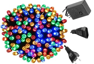 Lampki choinkowe LED 500 8 programów dodatkowe gniazdo multikolor