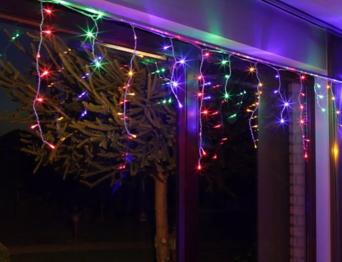 Lampki sople choinkowe ozdobne 100 Multikolor gniazdo