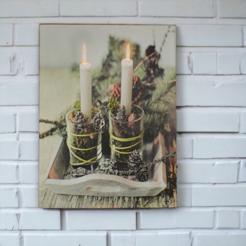 Obraz świąteczny z podświetleniem LED 30x40cm