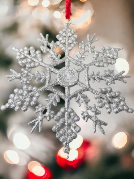 Zawieszka choinkowa śnieżynka 3 elementy ozdoba świąteczna