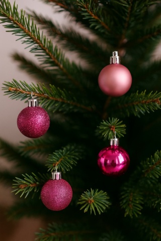 Bombki choinkowe 3cm zestaw 24szt ozdoba bombka na choinkę fiolet