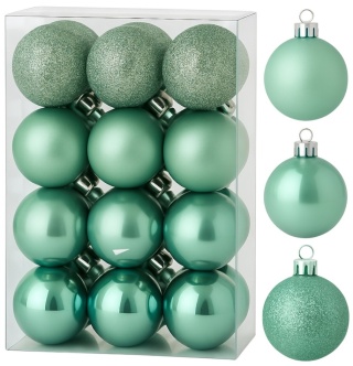 Bombki choinkowe 3cm zestaw 24szt ozdoba bombka na choinkę miętowy