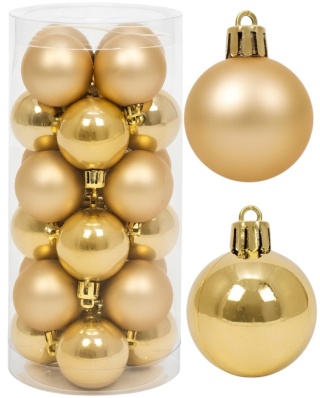 Bombki choinkowe 3cm zestaw 24szt ozdoba bombka na choinkę mocca