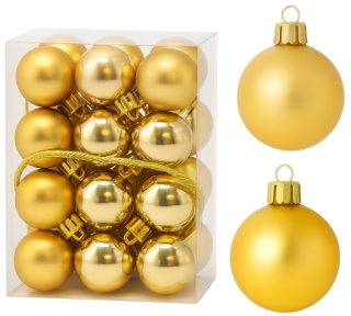 Bombki choinkowe 3cm zestaw 24szt ozdoba bombka na choinkę szampański