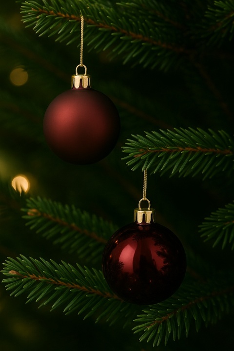 Bombki choinkowe 4cm zestaw 30szt ozdoba bombka na choinkę burgund