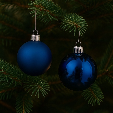 Bombki choinkowe 4cm zestaw 30szt ozdoba bombka na choinkę ciemny niebieski