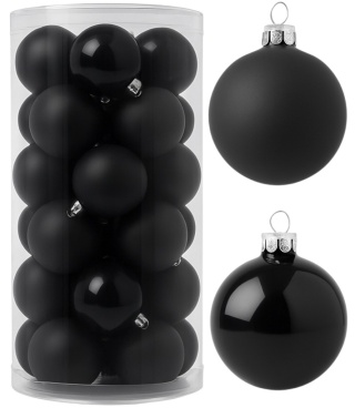 Bombki choinkowe 4cm zestaw 30szt ozdoba bombka na choinkę czarny