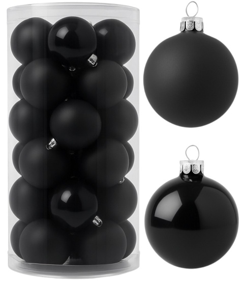 Bombki choinkowe 4cm zestaw 30szt ozdoba bombka na choinkę czarny