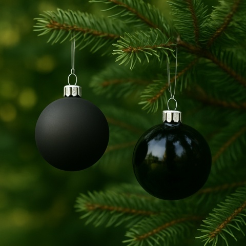 Bombki choinkowe 4cm zestaw 30szt ozdoba bombka na choinkę czarny