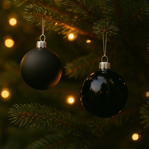 Bombki choinkowe 4cm zestaw 30szt ozdoba bombka na choinkę czarny