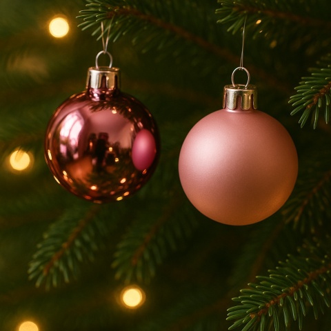 Bombki choinkowe 4cm zestaw 30szt ozdoba bombka na choinkę różowy