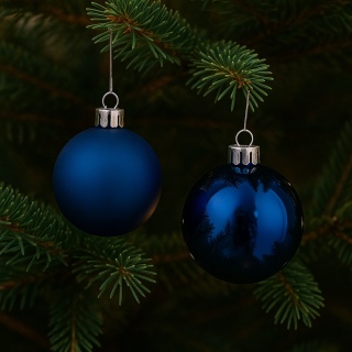 Bombki choinkowe 6cm zestaw 30szt ozdoba bombka na choinkę ciemny niebieski