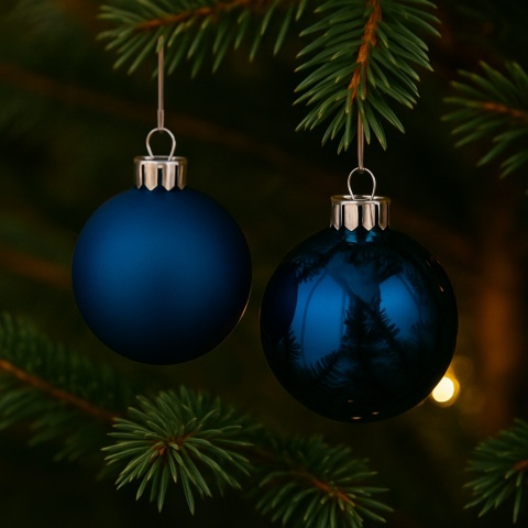 Bombki choinkowe 6cm zestaw 30szt ozdoba bombka na choinkę ciemny niebieski