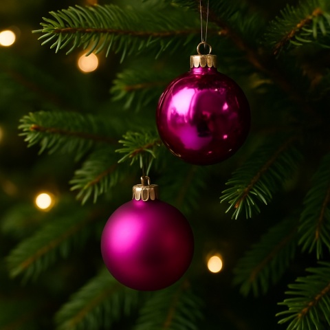Bombki choinkowe 6cm zestaw 30szt ozdoba bombka na choinkę fuksja