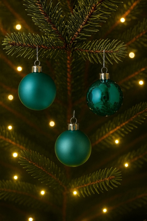 Bombki choinkowe 6cm zestaw 30szt ozdoba bombka na choinkę jasny niebieski