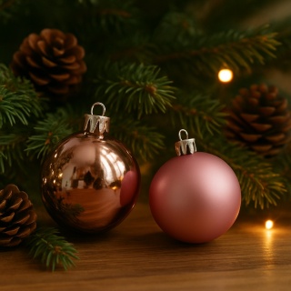 Bombki choinkowe 6cm zestaw 30szt ozdoba bombka na choinkę różowy