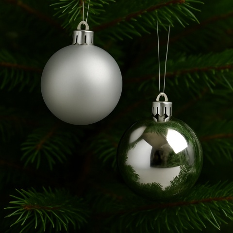 Bombki choinkowe 6cm zestaw 30szt ozdoba bombka na choinkę srebrny