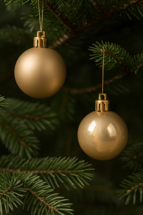 Bombki choinkowe 6cm zestaw 30szt ozdoba bombka na choinkę szampański