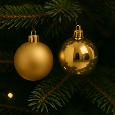 Bombki choinkowe 6cm zestaw 30szt ozdoba bombka na choinkę złoty