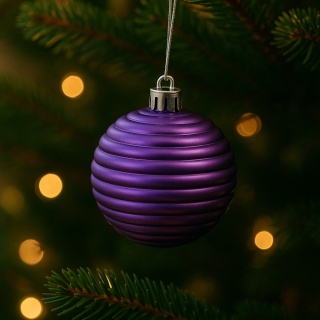 Bombki choinkowe 7cm zestaw 6szt ryflowane ozdoba bombka na choinkę fiolet