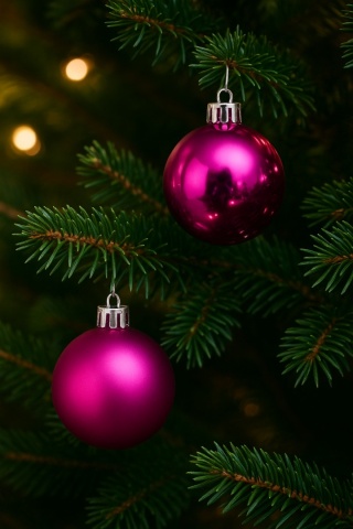 Bombki choinkowe 8cm zestaw 15szt ozdoba bombka na choinkę fuksja