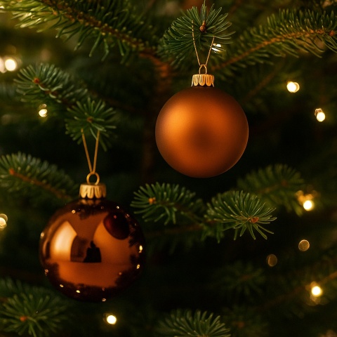 Bombki choinkowe 8cm zestaw 15szt ozdoba bombka na choinkę miedź