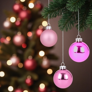 Bombki choinkowe 8cm zestaw 15szt ozdoba bombka na choinkę różowy