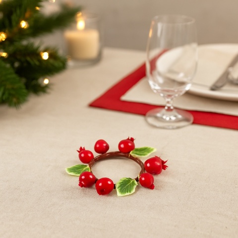 Dekoracja świąteczna ozdoba gałązka sztuczna stroik 14cm