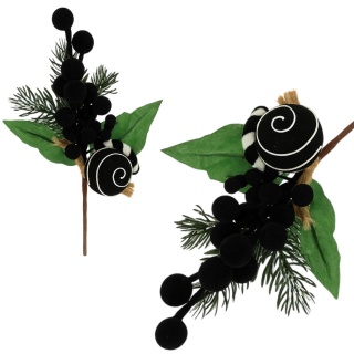 Dekoracja świąteczna ozdoba gałązka sztuczna stroik 27cm