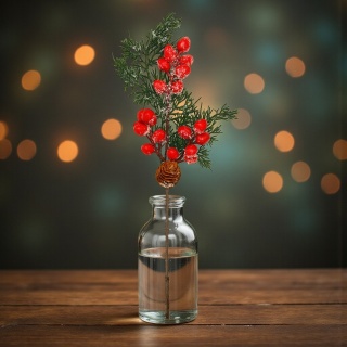 Dekoracja świąteczna ozdoba gałązka sztuczna stroik 40cm