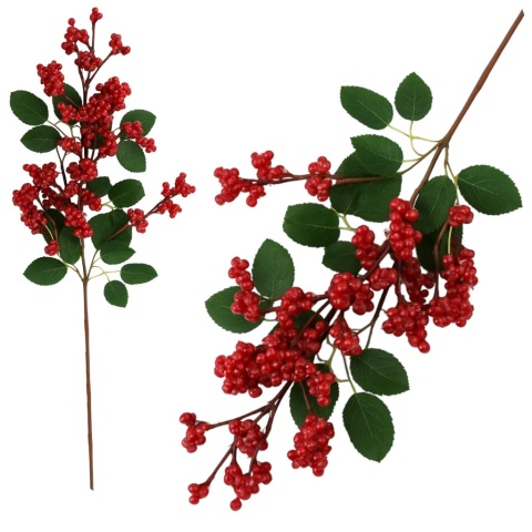 Dekoracja świąteczna ozdoba gałązka sztuczna stroik 64cm