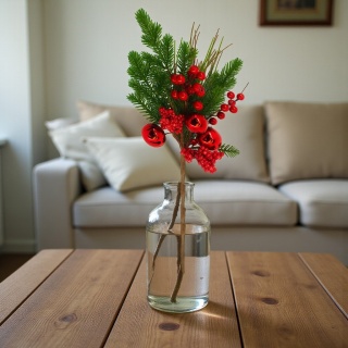 Dekoracja świąteczna ozdoba gałązka sztuczna stroik 70cm