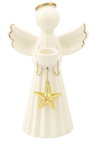 Figurka ceramiczna ozdoba dekoracja piękny ANIOŁ 20cm biały