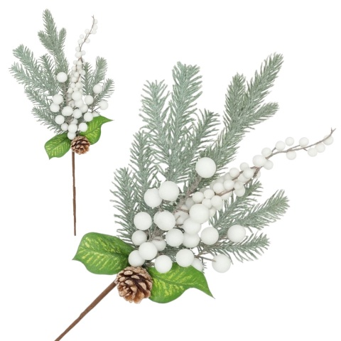Gałązka sztuczna 48cm ozdoba dekoracja świąteczna stroik