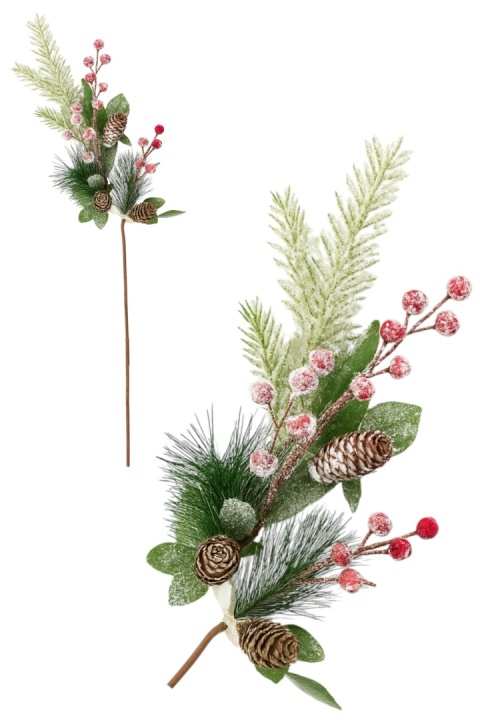 Gałązka sztuczna 68cm ozdoba dekoracja świąteczna stroik