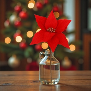 Gwiazda betlejemska poinsecja na piku kwiat ozdoba dekoracja świąteczna