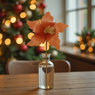 Gwiazda betlejemska poinsecja na piku kwiat ozdoba dekoracja świąteczna