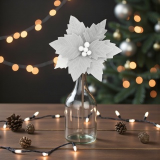 Gwiazda betlejemska poinsecja na piku kwiat ozdoba dekoracja świąteczna