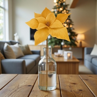 Gwiazda betlejemska poinsecja na piku kwiat ozdoba dekoracja świąteczna