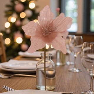 Gwiazda betlejemska poinsecja na piku kwiat ozdoba dekoracja świąteczna