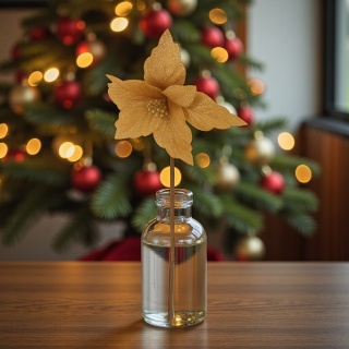 Gwiazda betlejemska poinsecja na piku kwiat ozdoba dekoracja świąteczna